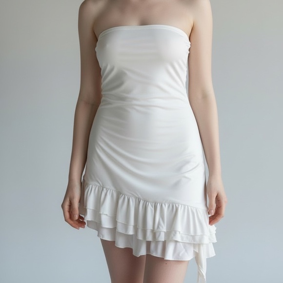 Oh Polly Ivory Open Back Mini Dress – Size Large – Worn Once - Picture 4 of 4